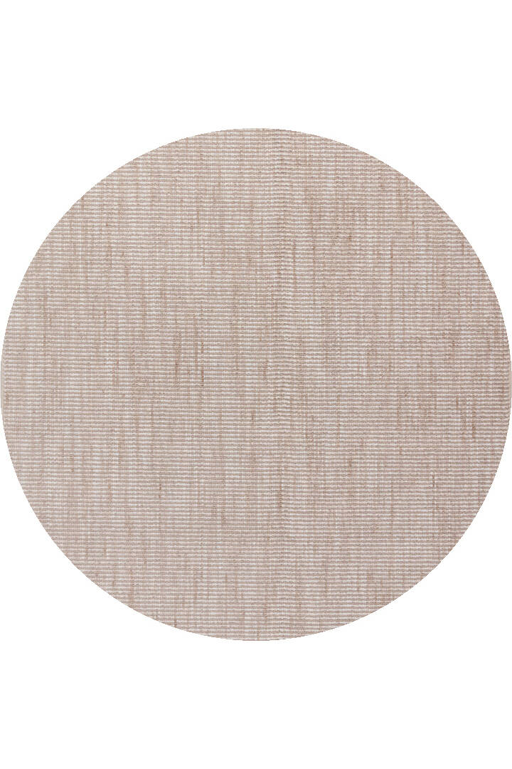 Puf Dokulu Sade Renk Kabartmalı Modena Masaj Etkili Yuvarlak Halı Mo02 Bej - 1