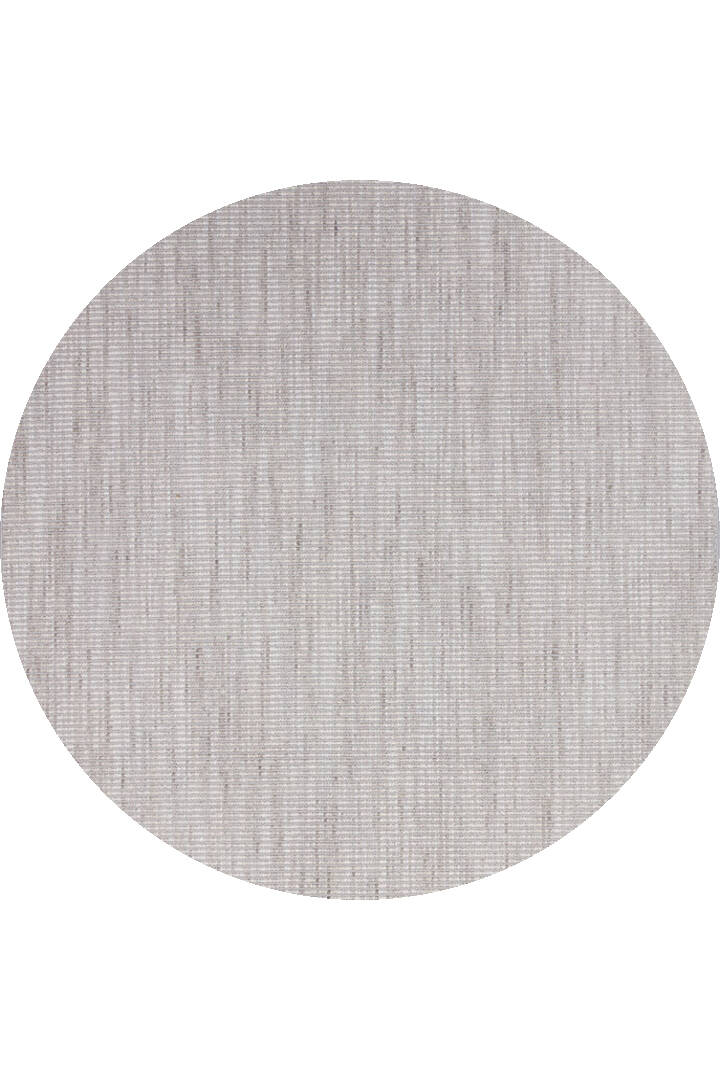 Puf Dokulu Sade Renk Kabartmalı Modena Masaj Etkili Yuvarlak Halı Mo03 Gri - 1