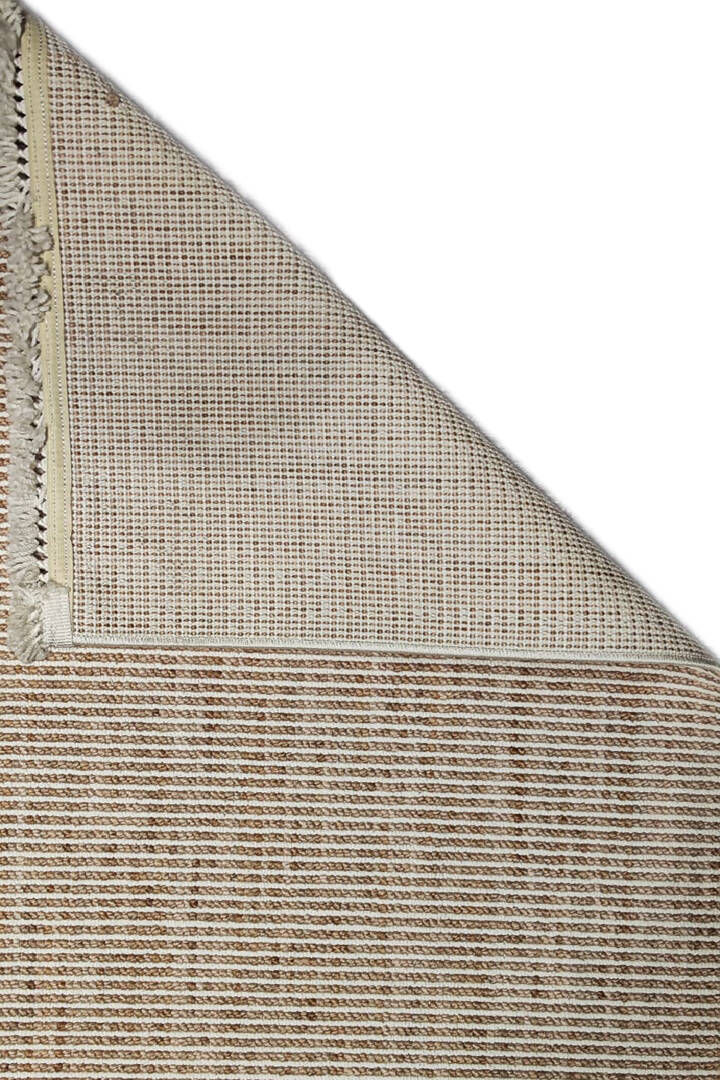 Puf Dokulu Sade Renk Kabartmalı Modena Masaj Etkili Yuvarlak Halı Mo04 Terra - 5