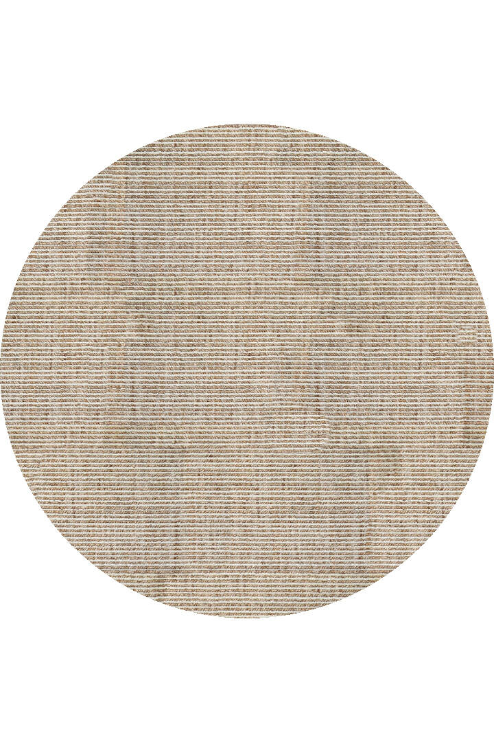 Puf Dokulu Sade Renk Kabartmalı Modena Masaj Etkili Yuvarlak Halı Mo04 Terra - 1