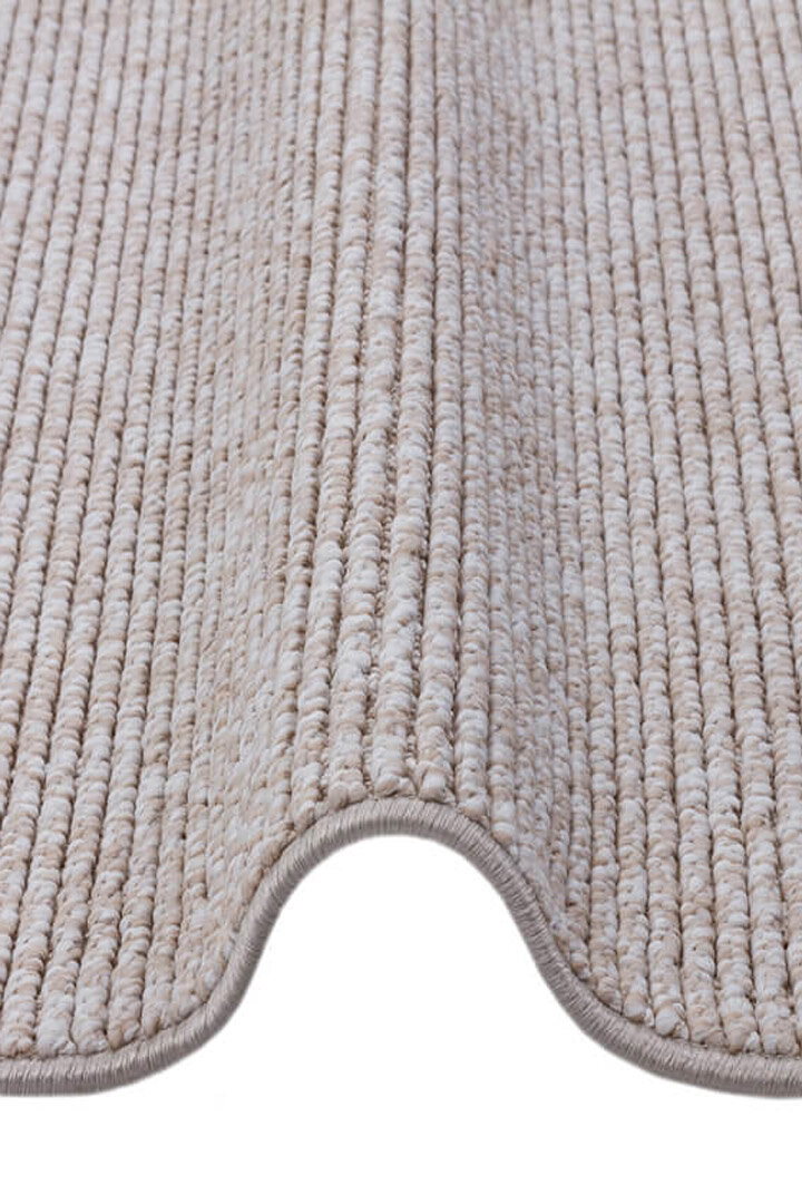 Puf Yumuşak Kabartmalı Sade Renk Milano Masaj Etkili Oval Halı Ml01 Bej - 2