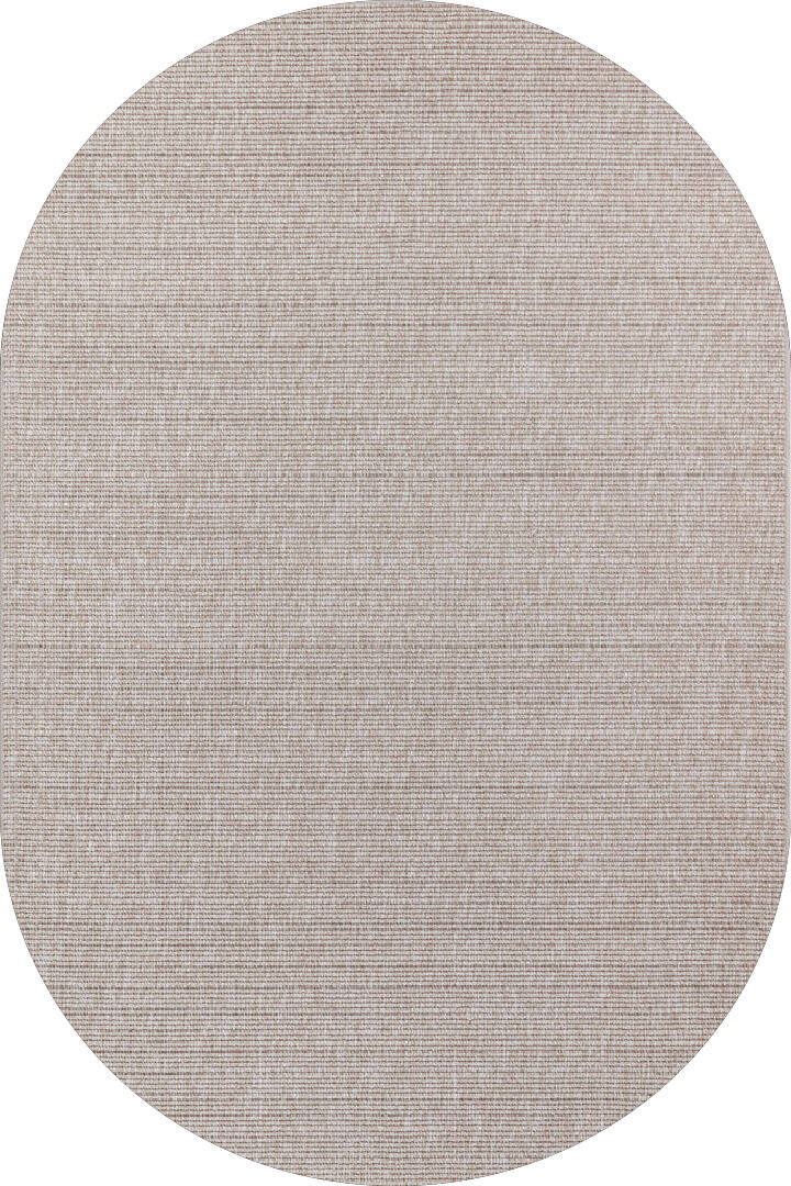 Puf Yumuşak Kabartmalı Sade Renk Milano Masaj Etkili Oval Halı Ml01 Bej - 1