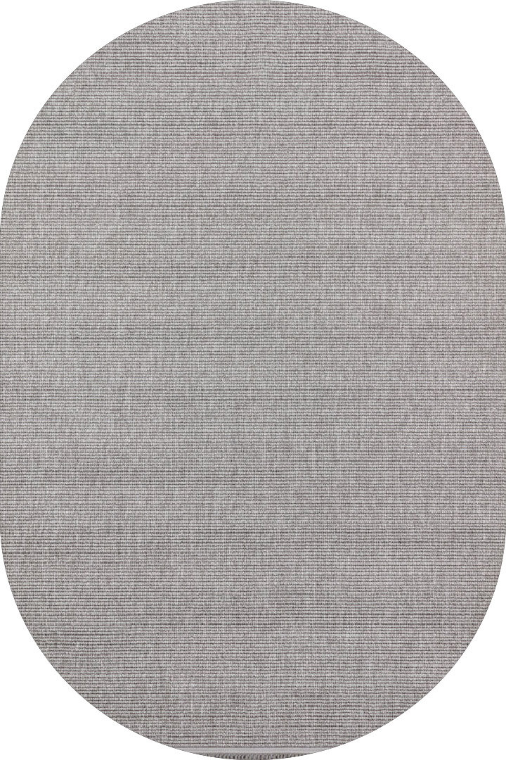 Puf Yumuşak Kabartmalı Sade Renk Milano Masaj Etkili Oval Halı Ml01 Gri 