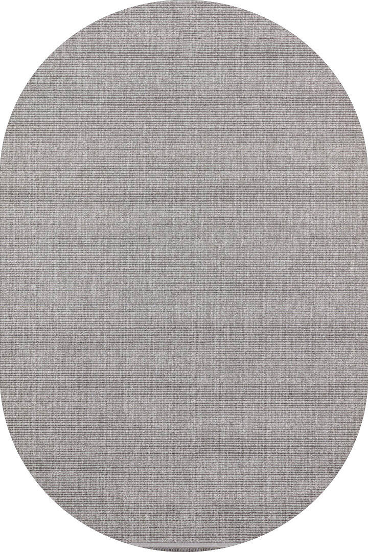 Puf Yumuşak Kabartmalı Sade Renk Milano Masaj Etkili Oval Halı Ml01 Gri - 1