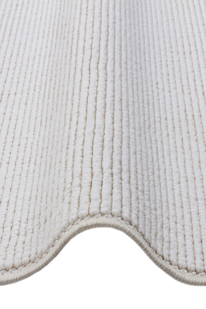 Puf Yumuşak Kabartmalı Sade Renk Milano Masaj Etkili Oval Halı Ml01 Krem - 2