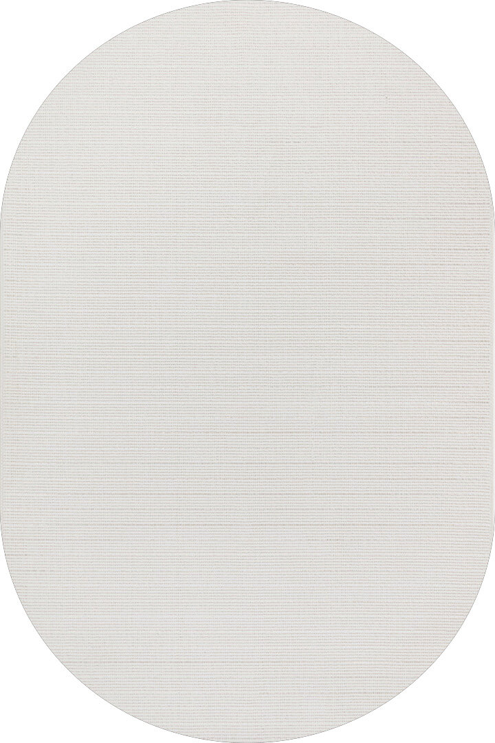 Puf Yumuşak Kabartmalı Sade Renk Milano Masaj Etkili Oval Halı Ml01 Krem 