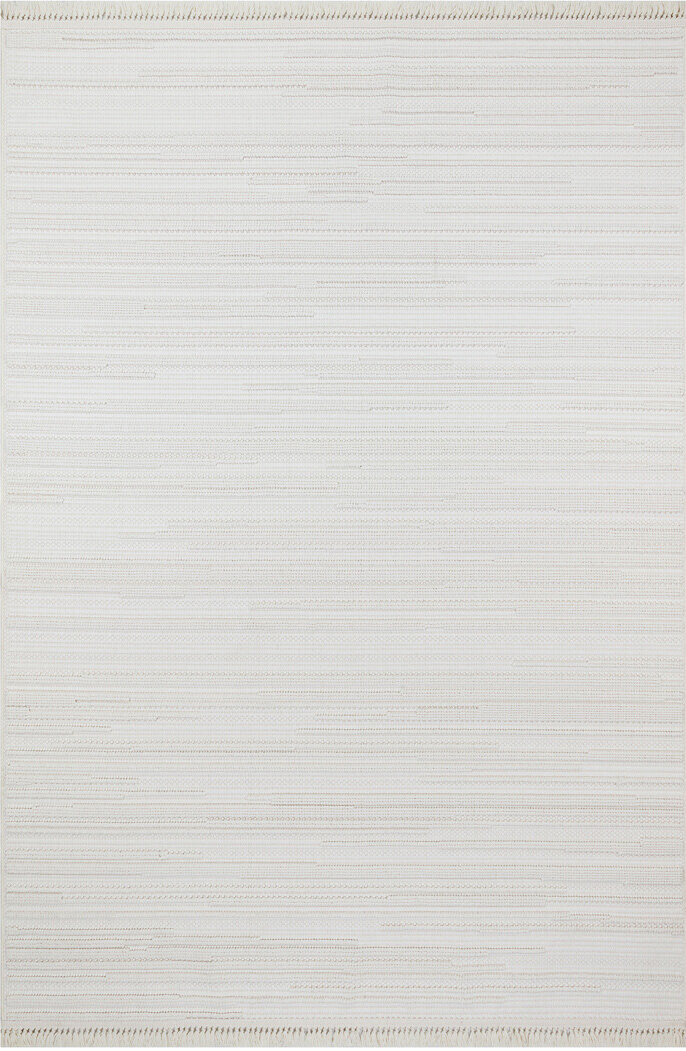 Puf Yumuşak Kabartmalı Sade Renk Milano Masaj Etkili Yolluk Özel Ölçü Kesme Halı Ml02 Krem - Frenda (1)