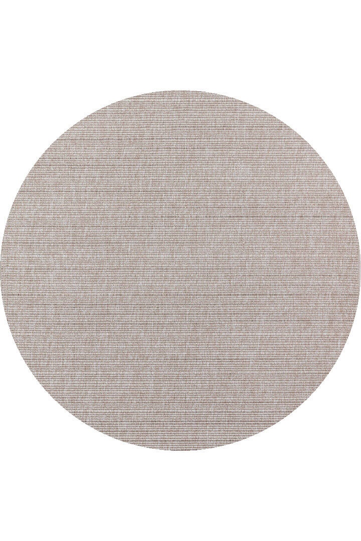 Puf Yumuşak Kabartmalı Sade Renk Milano Masaj Etkili Yuvarlak Halı Ml01 Bej - 1