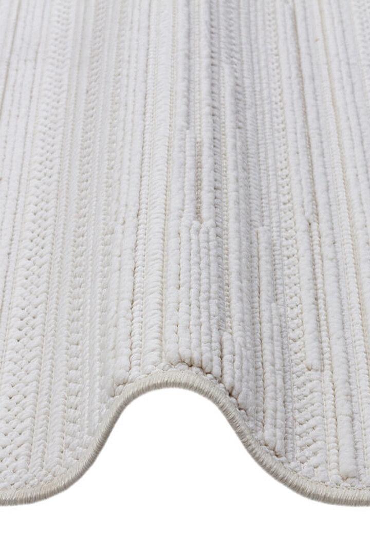 Puf Yumuşak Kabartmalı Sade Renk Milano Masaj Etkili Yuvarlak Halı Ml02 Krem - 2