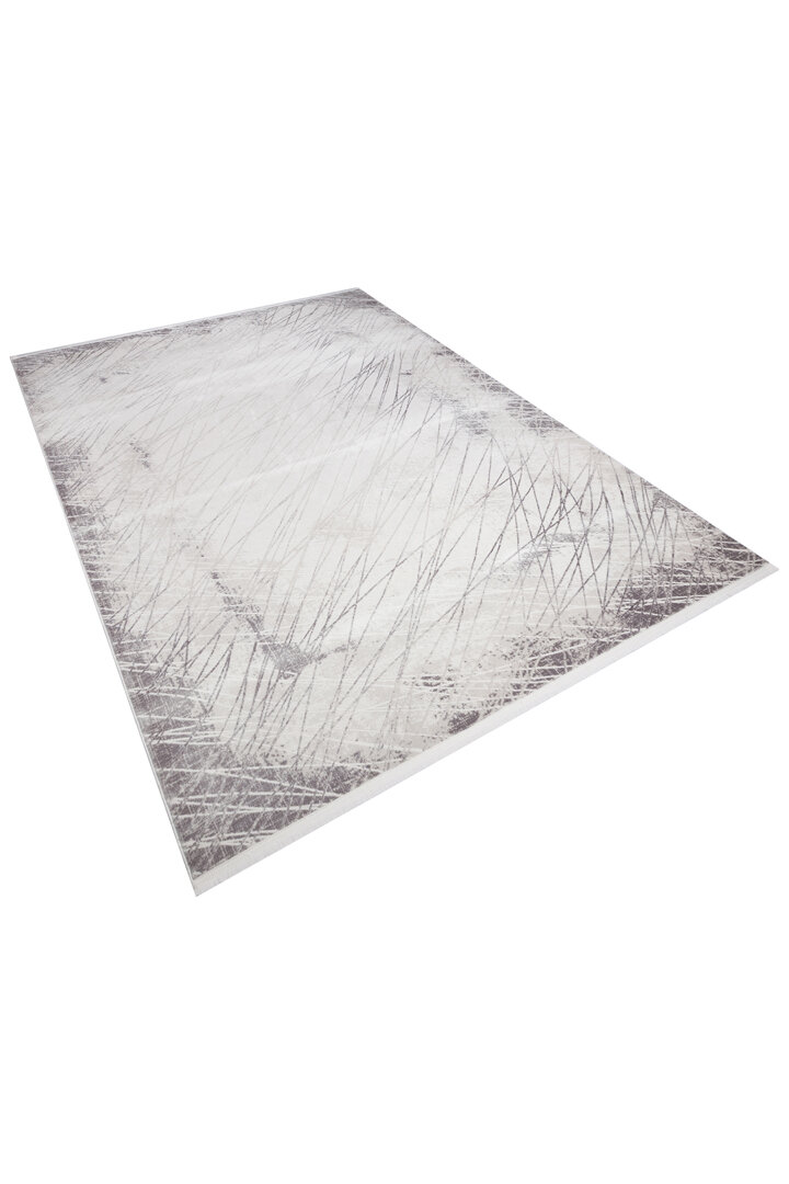 Sofistike Desen Raymond Akrilik Makine Halısı Ra05 Gri - Frenda (1)