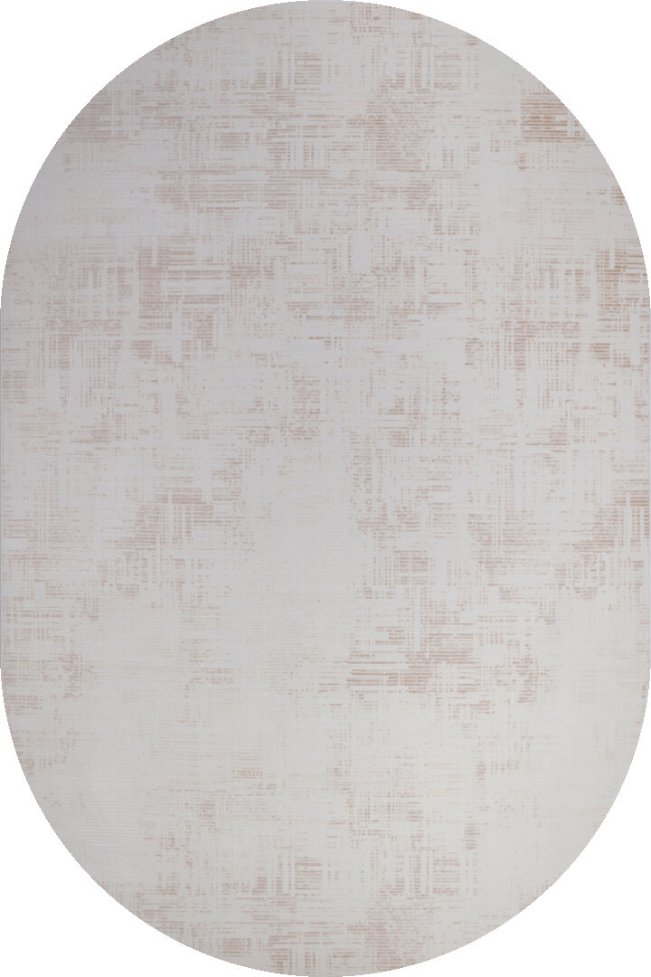 Sofistike Desen Raymond Akrilik Makine Oval Halı Ra08 Krem 