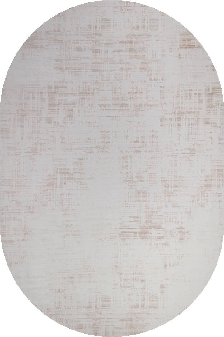 Sofistike Desen Raymond Akrilik Makine Oval Halı Ra08 Krem - 1
