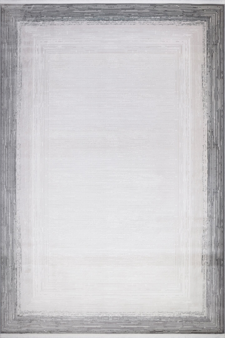 Sofistike Desen Raymond Akrilik Makine Yolluk Özel Ölçü Kesme Halı Ra03 Gri - Frenda (1)