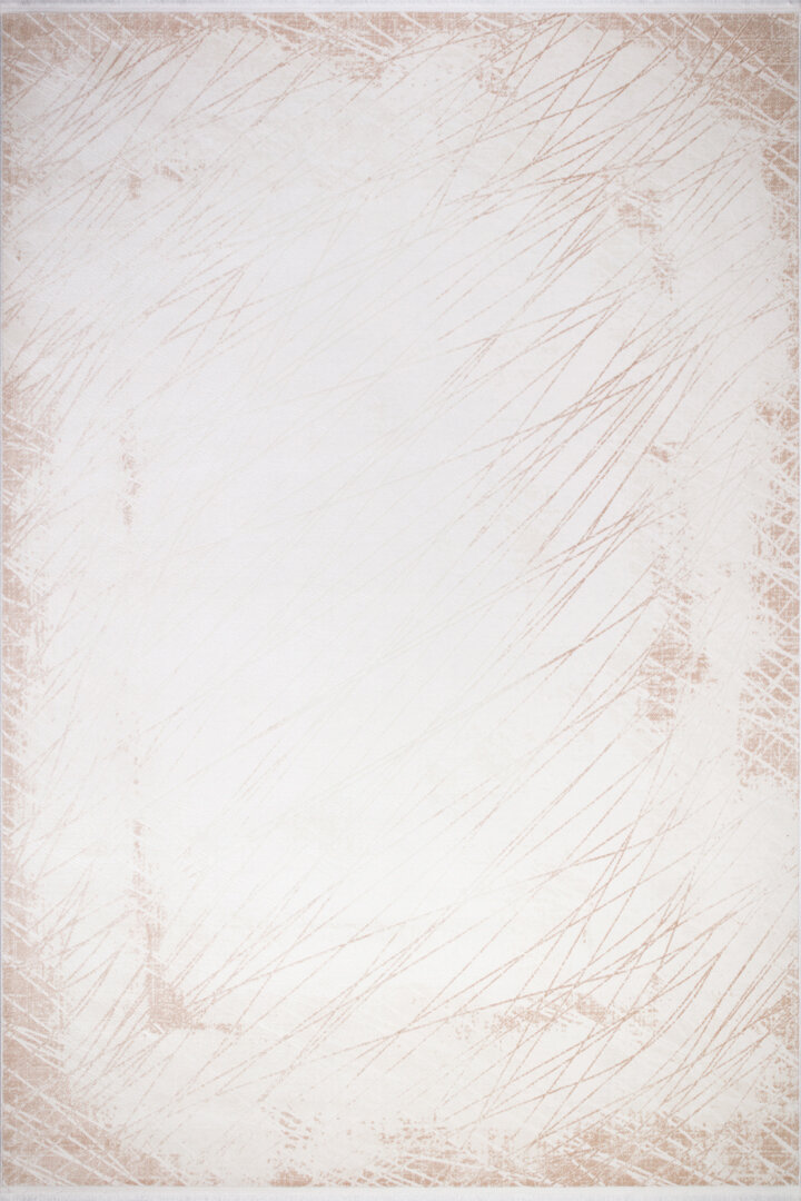 Sofistike Desen Raymond Akrilik Makine Yolluk Özel Ölçü Kesme Halı Ra06 Krem - Frenda (1)