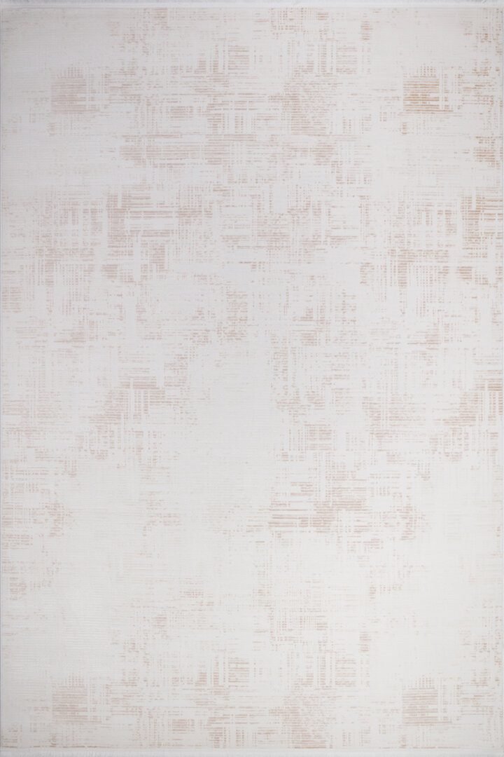 Sofistike Desen Raymond Akrilik Makine Yolluk Özel Ölçü Kesme Halı Ra08 Krem - Frenda (1)