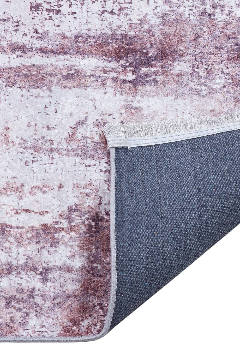 Soyut Desen Pamuk Taban Yıkanabilir Dijital Baskılı Halı Kahve - 5