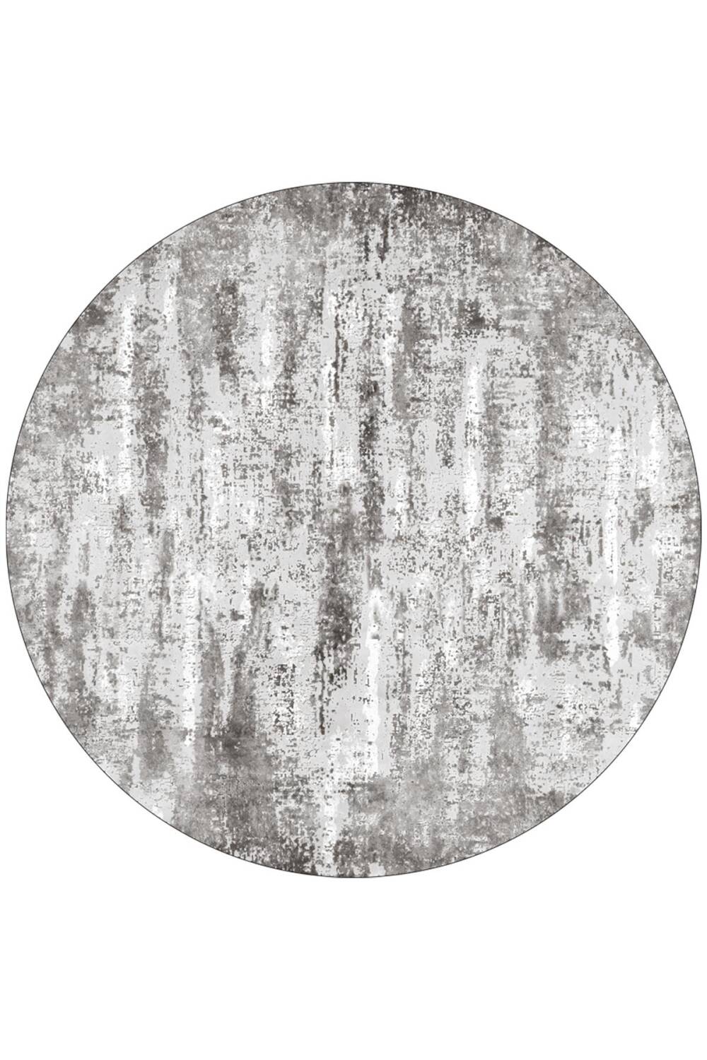 Soyut Desen Pamuk Taban Yıkanabilir Dijital Baskılı Yuvarlak Halı - 2