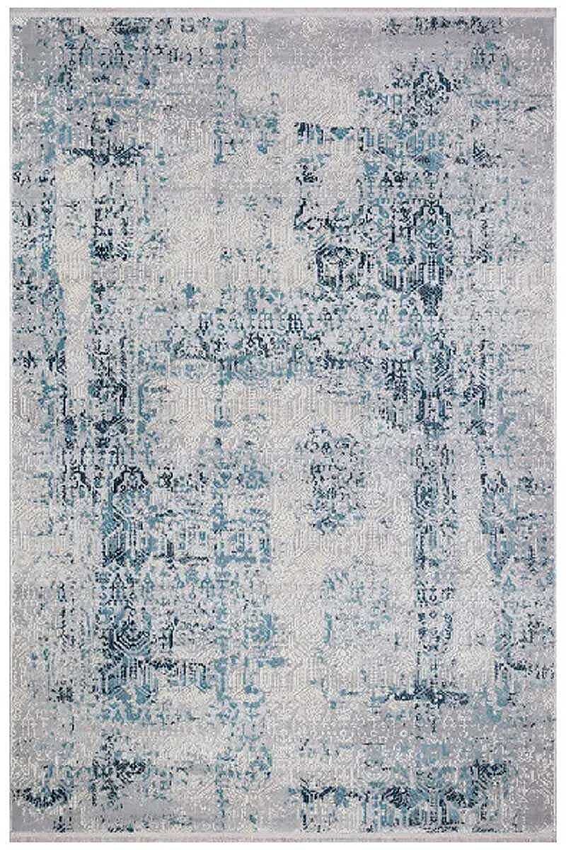 Trend Abstract Blue Soyut Desenli Modern Makine Halısı 16625 Mavi 