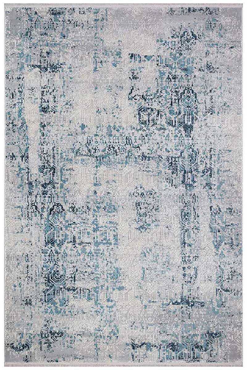 Trend Abstract Blue Soyut Desenli Modern Makine Halısı 16625 Mavi - 1