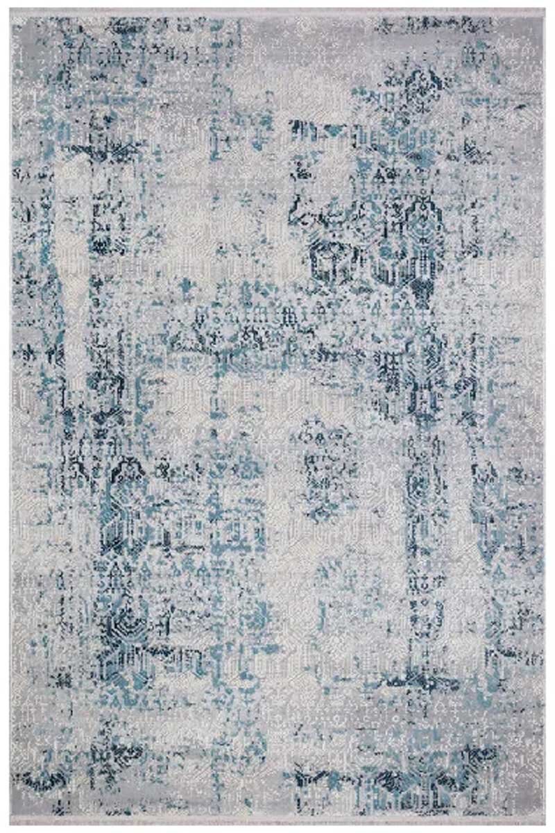 Trend Abstract Blue Soyut Desenli Modern Yolluk Özel Ölçü Kesme Halı 16625 Mavi - Frenda